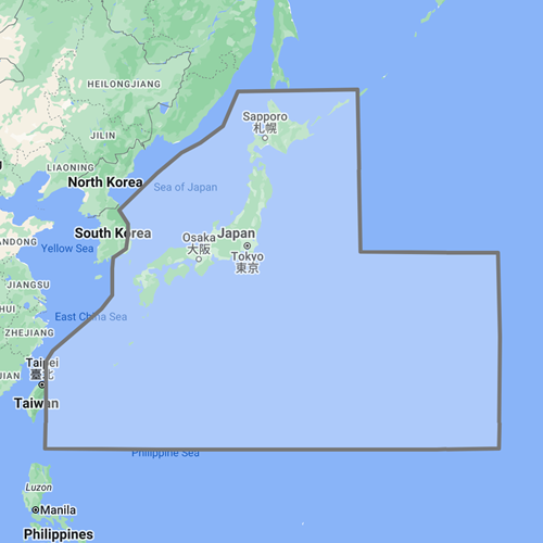 Rest of World - Japan AS001 TZ Wide Chart für TZT..X Serie