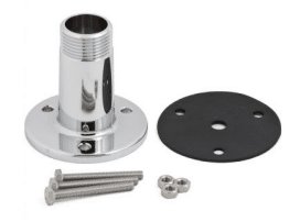 E180F Antennenfuß für Deckmontage aus Edelstahl, für Antennen mit Überwurfmutter N240F (1" Rohrgewinde) - 188261